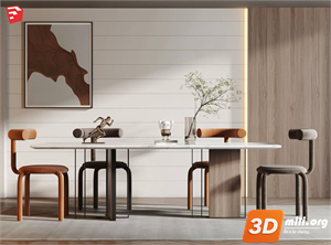 Dining Table Set Skp Files
